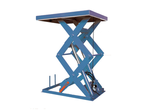 The lifting table type SL2 is designed to fit various applications.Capacity  from 500 to 2000 daN, Vertical lifting up to 2500 mm, Large choice of dimensions easily modifiable,Various specific equipments.